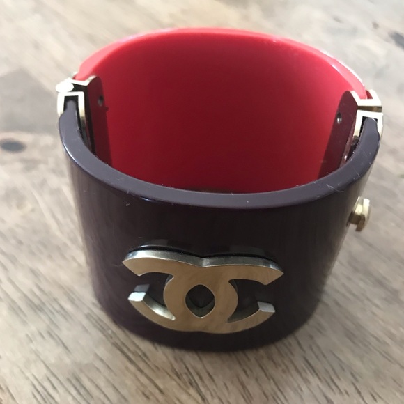 Authentic Chanel Resin Cuff - Picture 4 of 5